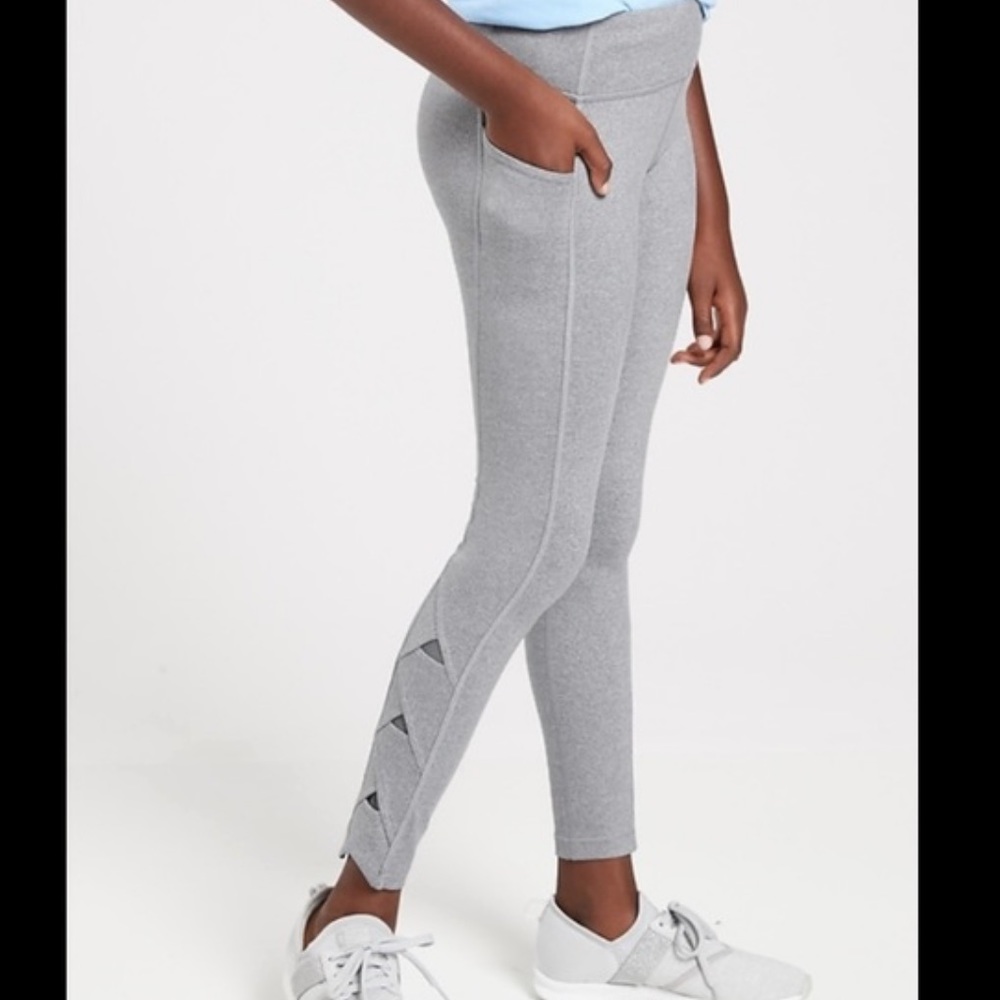 Athleta Girl Fold You So Tight gray leggings XXL 16 - Picture 2 of 8